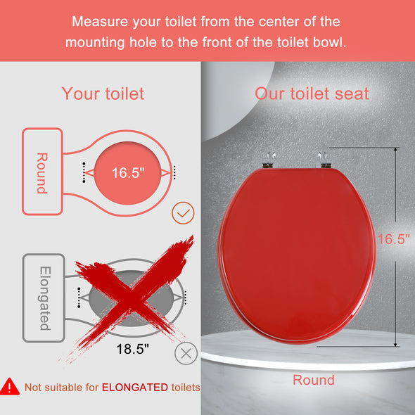 Molded Wood Toilet Seat Natural Wood Toilet Seat Red