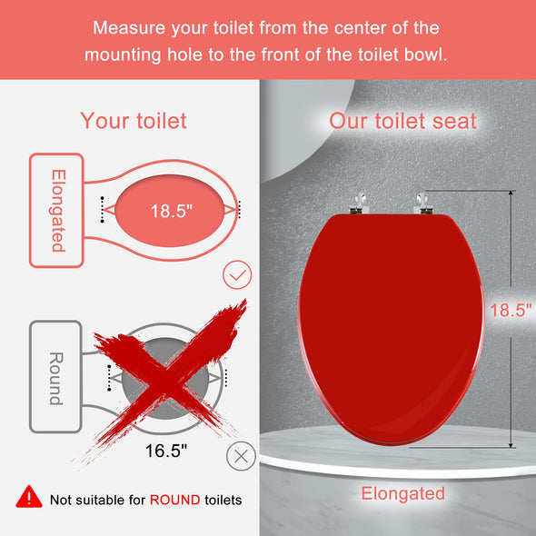 WC-Sitz aus Holz Rot