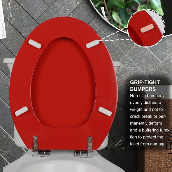 WC-Sitz aus Holz Rot