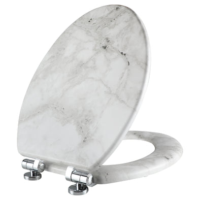 Marble Wood Toilet Seat Round or Elongated Grey