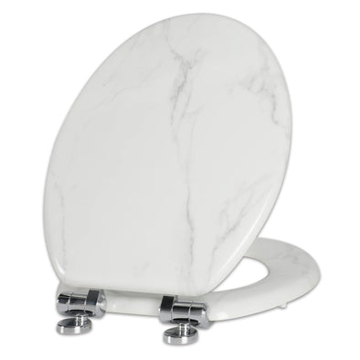 Marble Wood Toilet Seat Round or Elongated White