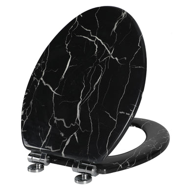 Marble Wood Toilet Seat Round or Elongated Black