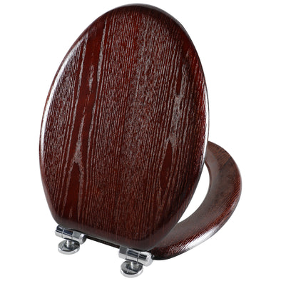 Natural Wood Toilet Seat Round or Elongated Dark Walnut