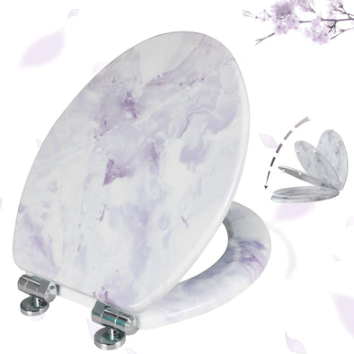 Marble Wood Toilet Seat Round or Elongated Purple