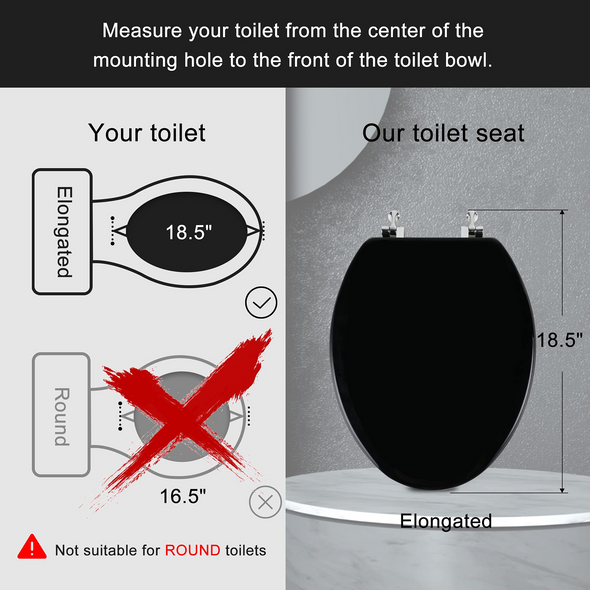 Molded Wood Toilet Seat Natural Wood Toilet Seat Black
