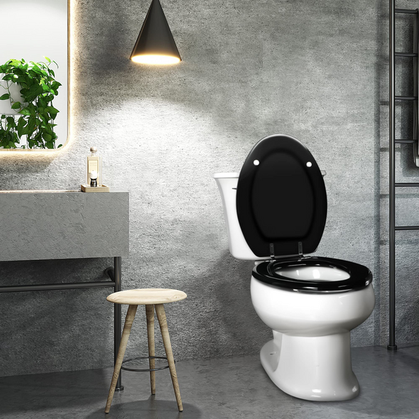 Molded Wood Toilet Seat Natural Wood Toilet Seat Black